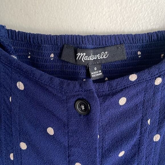 Madewell Ruffle-Strap Button-Front Dress in Polka Dot - Picture 6 of 16